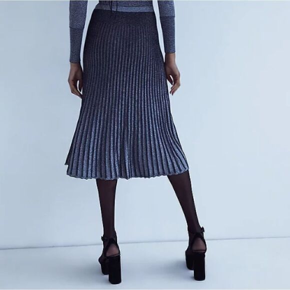 Zara M black metallic knit skirt - Picture 5 of 12